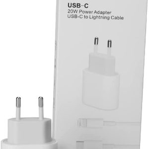 Carregador 20 W USB-C com Cabo Lightning.